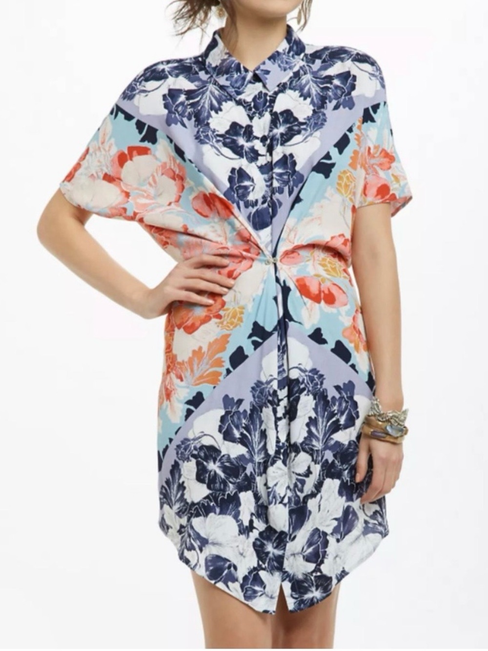 Anthropologie Maeve Floral button dress